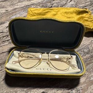 Gucci Gold Frame Glasses